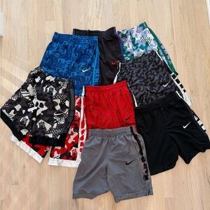 Lot of Nine Nike Boys Shorts - Size L